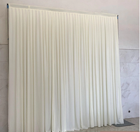 Tissu de fond uni pour décoration de scène de mariage, toile de fond de mariage en soie de lait, servant de base pour le rideau de décoration.