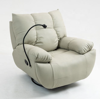 Fauteuil à bascule multifonctionnel électrique confortable pour une personne, avec fonction massage et rotation, idéal pour le salon