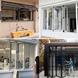 <span class=keywords><strong>Ventana</strong></span> Plegable de Doble Hoja de Aluminio para Cocina, Moderna, Insonorizada, Horizontal, Resistente al Viento, con Pantalla Plegable de Acero Inoxidable, Estilo Francés - Product Image 3