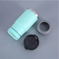 Botol air baja tahan karat terisolasi dinding ganda Tumbler pendingin cangkir mobil musik Travel dengan tutup dan Speaker Bluetooth