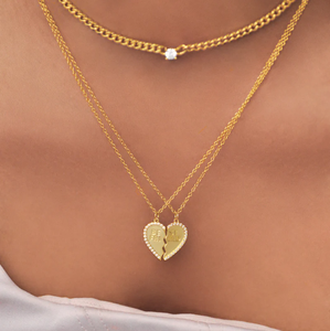 Jietao collana moderna migliore amico in acciaio inossidabile incisa due parti <span class=keywords><strong>di</strong></span> un <span class=keywords><strong>cuore</strong></span> Modulare <span class=keywords><strong>cuore</strong></span> 18k gioielli <span class=keywords><strong>di</strong></span> lusso BFF regalo ragazze - Product Image 4
