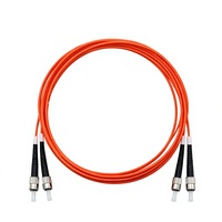 Câble de raccordement en fibre optique multimode duplex OEM ST-ST, conducteur en cuivre, isolation/gaine en PVC, 50/125 m, qualité télécom