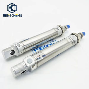 Cilindro Neumático Redondo Estándar DSNU-20-125-P-A, Diámetro de 20 mm, Carrera de 125 mm, Actuador de Aire de Doble Acción para Sistemas de Automatización - Product Image 1