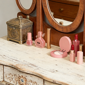 Table de <span class=keywords><strong>Maquillage</strong></span> Vintage en Bois pour Enfants, Jouet de Rôle pour Filles, Meuble de Jeu d'Imitation pour Enfants, Vente en Gros - Product Image 5