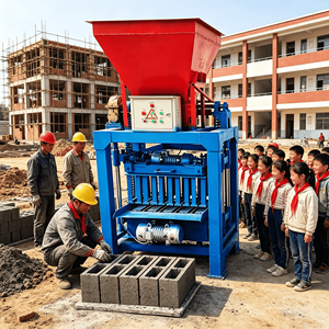Máquina Automática Hidráulica para Fabricar Bloques de Hormigón Huecos, Equipo de Moldeo con Motor para Uso en la Construcción de Edificios - Product Image 6
