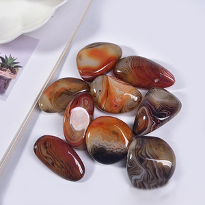 <span class=keywords><strong>Pietra</strong></span> Palmstone in Agata Rossa Fasciata, Corniola e Sardonice Rossa, <span class=keywords><strong>Cristallo</strong></span> Curativo Lavorato a Mano Disponibile per Decorazione - Product Image 5