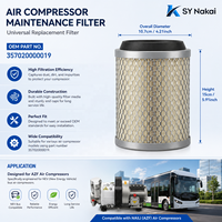 Nouvel élément de filtre à air universel 357020000019 Pièces de rechange pour compresseur EV pour véhicules commerciaux NAKAI