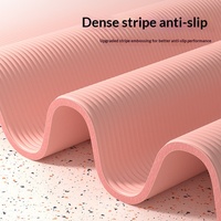 Tapis de yoga NBR rectangulaire antidérapant extra épais 20mm à rayures, logo personnalisé pour débutants, fitness et danse à do