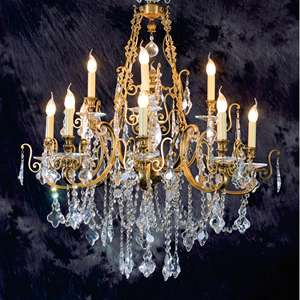 Lustre en cristal de laiton luxueux <span class=keywords><strong>luminaire</strong></span> classique européen de bougie pour Villa salon hall d'hôtel - Product Image 1