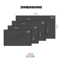 Mur vidéo LCD intérieur IP65 46/49/55/65 pouces, cadre de 3,5 mm/8 mm, résolution 4K, configurations 2x2/3x3, lecteur publicitaire à interaction IA