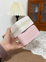 Boîtes à bijoux carrées en cuir PU faites à la main, mignonnes et élégantes, étui de voyage tendance, pochette de rangement pour cadeaux