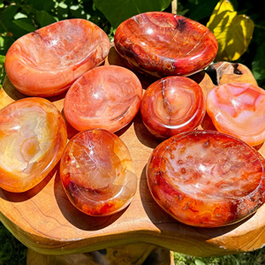 Novedades: Cuenco de Cornalina Pulida, Cuenco de Cristal con Forma de Ágata Roja, Cuenco Redondo de Piedra para Decoración del Hogar - Product Image 3