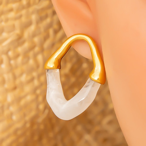 <b>Cuff</b> <b>Earrings</b> Geometric Gold Plated C Shape Women Fashion Jewelry EH11845 - Product Image 4