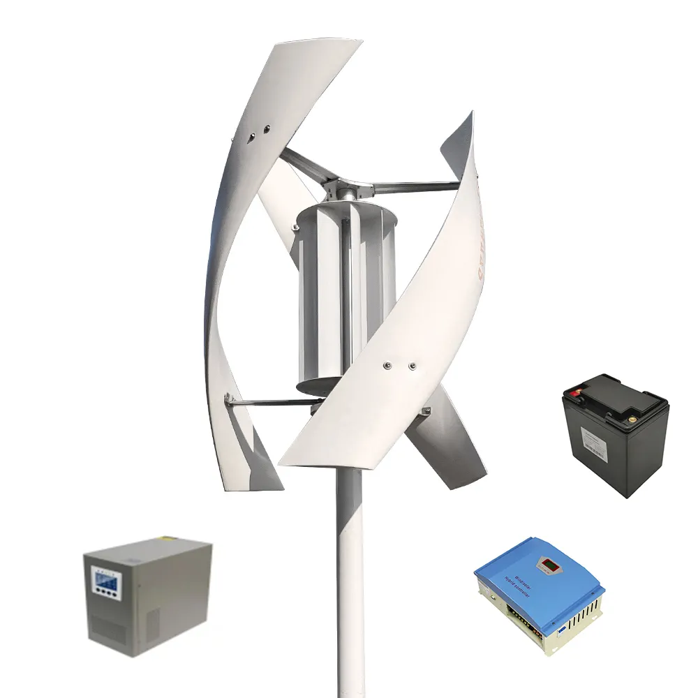 Özel enerji sistemi küçük 2KW rüzgar güneş hibrid güç sistemi PV güneş rüzgar türbinleri ev