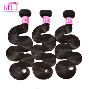 Ruili זול שיער טבעי גוף חבילות יופי סין שיער eurasian גלם הודי שיער לנשים שחורות