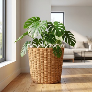 Clothing Organizer Round Storage <b>Basket</b> Eco-Friendly Laundry <b>Hamper</b> <b>For</b> Home Use - Product Image 2