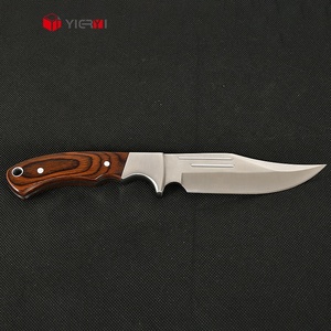 Couteau de chasse en acier inoxydable avec manche en bois, couteau <span class=keywords><strong>Okapi</strong></span> à lame fixe, couteau de survie tactique - Product Image 5