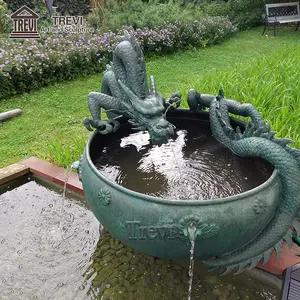 Пользовательские Открытый Большой античный бронзовый дракон статуя украшения фонтан воды