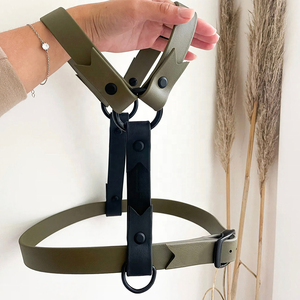 Ensemble <span class=keywords><strong>Harnais</strong></span> <span class=keywords><strong>Chien</strong></span>, Laisse et Collier en Caoutchouc Durable Imprimé d'Usine en Sangle Bio PVC Silicone Imperméable - Product Image 3