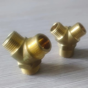 DN6/DN8/DN15/DN25 nam + Nam + Nữ ren 3 cách TEE Y Ống lắp 1/4 "1/2" 3/4 "1" 1 "1-1/4" NPT Threaded Brass nối - Product Image 3