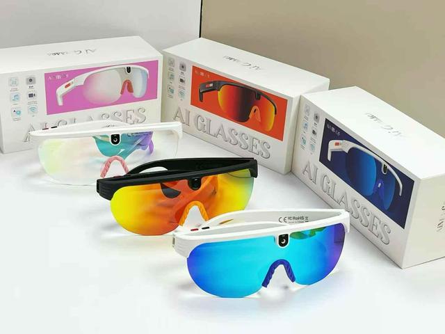 NEW AIMB-G5 Smart Glasses with Dual Camera Wi-Fi Transfer AI Assistant IPX-4 Waterproof Touch Control CN