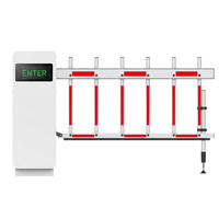 Barrière de parking intelligente DC24V sans balais, vitesse réglable 1,2-6s, moteur 200W, bras droit 6M avec affichage LED