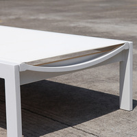 Benmkt — chaise solaire de patio en aluminium moderne, mobilier d'extérieur commercial, pour piscine, hôtel, jardin