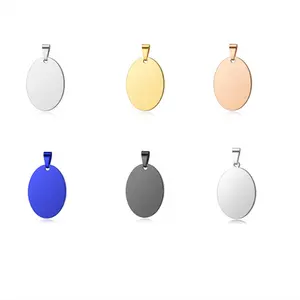 Manufacturers spot stainless steel oval dog tag cat tag diy personality creative tag blank can be laser lettering