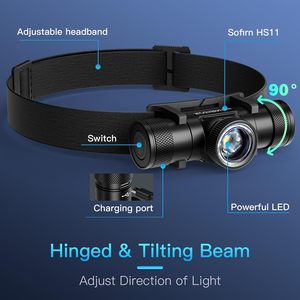 Linterna Frontal LED Blanca Recargable de Gran Venta con Resistencia al Agua IP65 y Alcance de Haz de 300m para Caza/Ciclismo - Product Image 6