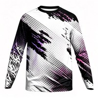 Maillot de motocross MX MTB personnalisé sans marque % polyester, séchage rapide, respirant, pour l'été, avec logo d'équipe professionnel personnalisé positionné à l'avant