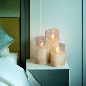 Nouvel arrivage de bougies <span class=keywords><strong>LED</strong></span> sans flamme à paillettes dorées à piles pour centres de table de mariage, décoration d'anniversaire de table - Product Image 5