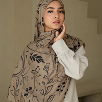 Hijab musulman populaire en modal imprimé mosaïque, respirant et doux, foulards ethniques imprimés, châles, couvre-chefs