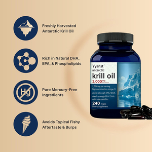 Les gélules d'huile de krill et d'astaxanthine de haute qualité favorisent la santé immunitaire, de la peau, des yeux, du cerveau, des articulations, des os et des ongles. - Product Image 4