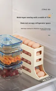 Seçim eğlenceli 30 yumurta 4 katmanlı slayt buzdolabı kalça yan kapı adanmış otomatik haddeleme yumurta mutfak sayacı