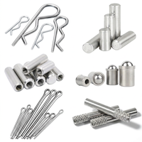 Broches à rouleaux à aiguilles à extrémité plate, broches coniques, broches cylindriques pleines en acier inoxydable et aluminium