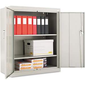 Archivador de almacenamiento de 2 puertas de color gris claro - Product Image 2