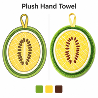 Nouvelle conception : Serviette de toilette en peluche kiwi, personnalisée, douce, verte