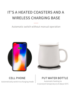 Cojín inalámbrico del cargador de la taza de café de <span class=keywords><strong>cer</strong></span>á<span class=keywords><strong>mica</strong></span> del calentador del control de temperatura de 55 grados Celsius - Product Image 6