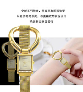 นาฬิกาผู้หญิงสีทองขนาดเล็กหรูหราเรียบง่ายและหรูหราเหมาะสำหรับการเดินทางให้ผิวกระจ่างใส - Product Image 4