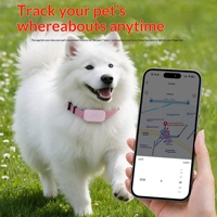 Pelacak Hewan Peliharaan Kalung Penentu Posisi Kucing AirTag Anjing Anti-Hilang Pelacak Sistem Ganda Alarm Jarak Jauh Pelacakan FindMy Tahan Air