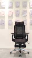 Chaise de bureau ergonomique moderne avec dossier en tissu maillé, hauteur réglable, pivotante, pour le bureau à domicile