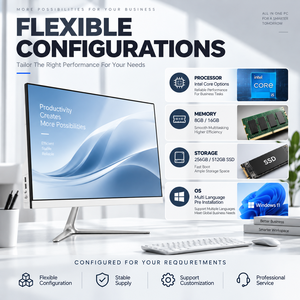 Ordinateur de bureau tout-en-un 23,8 pouces Intel Core i5 8 Go 16 Go RAM 256 Go 512 Go SSD pour entreprise et bureau (vente en gros) - Product Image 3