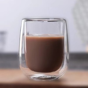 Petites tasses à thé et soucoupes pour boissons chaudes, tasses à espresso en verre pour latte, cappuccino, tasses à café pour café et espresso - Product Image 2