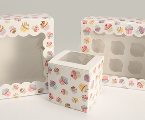 <span class=keywords><strong>Cricut</strong></span> Cupcakes Designs 24 boîtes à cupcakes Kraft Saint Valentin meilleure boîte de papier à gâteau or 12 pièces papier couché personnalisé accepter - Product Image 1