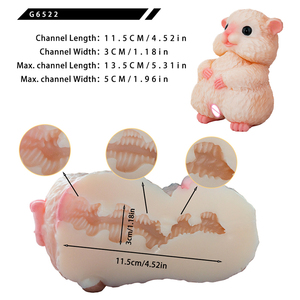 GEEBA Kawaii Hamster Design Fantasy Male Stroker Body Safe Medical Silicone Soft Texture Realistic Experience - Product Image 5