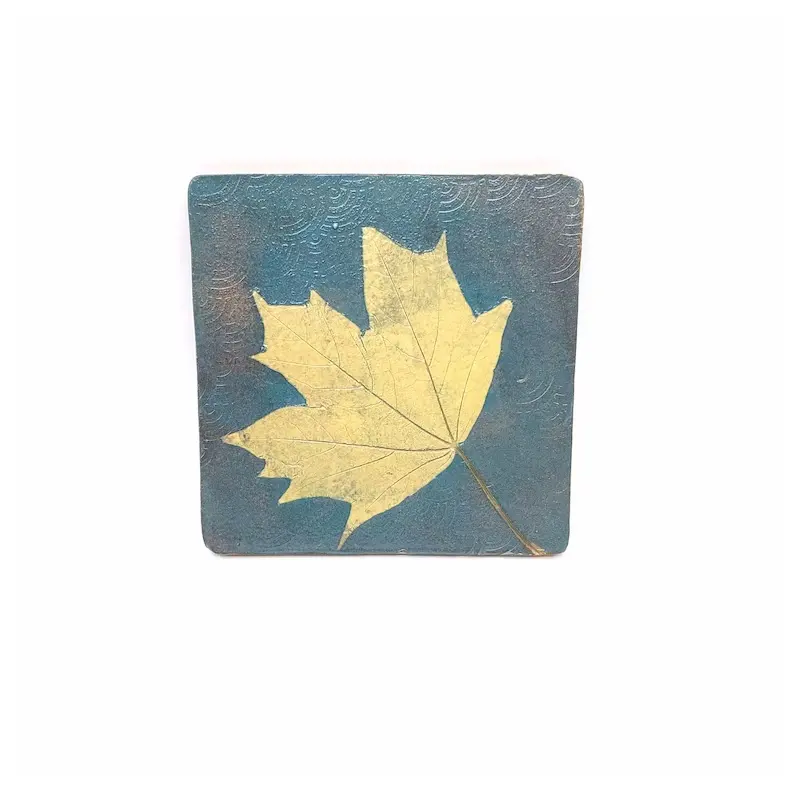 High quality custom modern popular handmade ceramic tile Maple Leaf tile for the living room toilet bathroom kitchen