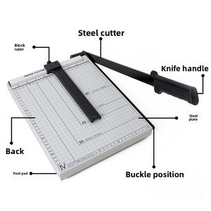 เครื่องตัดกระดาษแบบมืออาชีพ Cx Manufacturer สำหรับงานขายส่ง ตัดกระดาษได้ขนาด A4/A5/B5 ความแม่นยำ 0.1 มม. แบบกิลโยตีน สำหรับสำนักงานและงานฝีมือ - Product Image 2