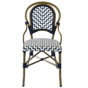 <span class=keywords><strong>Bleu</strong></span> français Bistro <span class=keywords><strong>Rotin</strong></span> Fauteuils Salle À Manger Meubles De Jardin <span class=keywords><strong>En</strong></span> Plein Air Patio Osier <span class=keywords><strong>En</strong></span> Aluminium Chaise Longue - Product Image 2