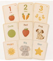 Ensemble de cartes flash pour tout-petits unisexe, cartes illustrées vibrantes, comprenant des cartes d'apprentissage sur les nombres, les animaux et les lettres