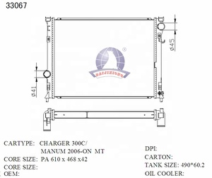 <span class=keywords><strong>Radiateur</strong></span> de refroidissement 33067 OE 5170742AA 68050131AA 68050291AA pour Chrysler 300 Dodge Pièce automobile d'origine - Product Image 3
